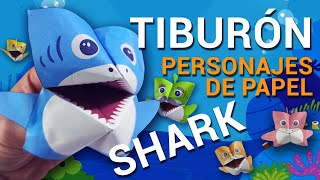 Como hacer tiburones de papel  Comecocos  Ideas Creativas DIY [upl. by Nitsrek]