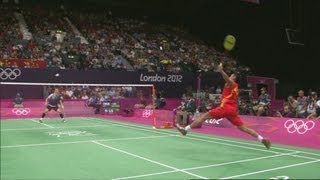 Lin Dan CHN Wins Badminton SemiFinal v Lee Hyun Il KOR  London 2012 Olympics [upl. by Sophey]