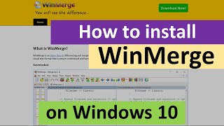 How to Install WinMerge on Windows 10 [upl. by Llerdnod]