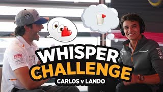 The Whisper Challenge ft Carlos Sainz and Lando Norris [upl. by Haiel]