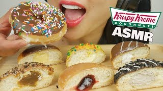 ASMR KRISPY KREAM DONUTS SOFT EATING SOUNDS  SASASMR [upl. by Neddra]