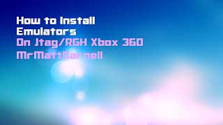 How to Install Emulators Xbox 360 RGHJTAG [upl. by Lirbij]