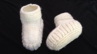 How To Knit Baby Booties For BeginnersStep By Step [upl. by Morey]