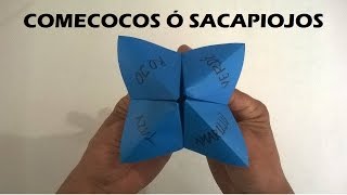 Cómo hacer un comecocos ó sacapiojos de papel  Origami Audio Español [upl. by Noyart]