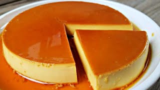 SUB 3 Ingredients❗Homemade Leche Flan  No Oven No Bake No Mixer No Condensed Milk [upl. by Heid]