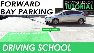 Forward Bay Parking Manoeuvre with Reference Points  Driving Tutorial  Updated 2023 [upl. by Akiria]