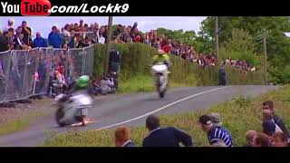 Le crash spectaculaire dun motard à 260 kmh lors de la Tourist Trophy 2015 [upl. by Leandra]