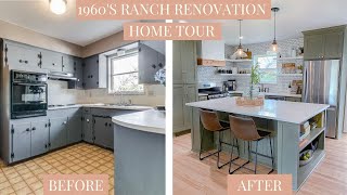 1960s Ranch Renovation  Midcentury Modern Farmhouse Mix Home Tour [upl. by Alikahs]