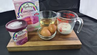 Mr Kipling Unicorn Cake Mix and Unicorn Icing [upl. by Nims262]