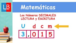 Los Números DECIMALES LECTURA y ESCRITURA ✔👩‍🏫 PRIMARIA [upl. by Osman]