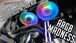 Cooler Master MasterLiquid ML240R RGB  lights and how to connect [upl. by Sperry]