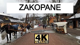 Zakopane 4K  Poland Full Walking Tour  Tatra Mountains [upl. by Yrojram337]