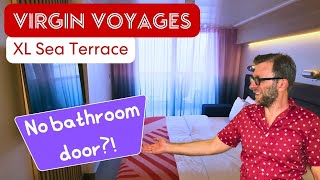 Scarlet Lady Room Tour amp Review  XL Sea Terrace Cabin  Virgin Voyages [upl. by Akcimahs]