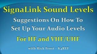 Setting Up SignaLink USB Sound Levels [upl. by Lubbi]