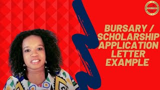 Bursary Scholarship Application Letter  Example of application letter [upl. by Rodie]