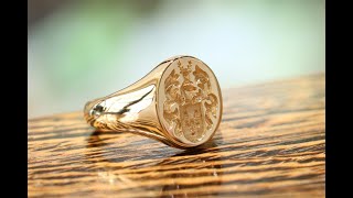 Handcrafting a solid gold signet ring in our jewellery workshop [upl. by Sherman]