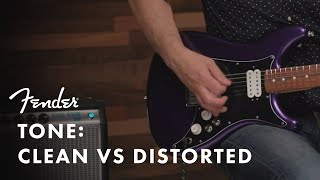 Clean vs Distorted Tone  Fender [upl. by Saunder]