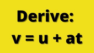 Derive vuat equation of motion derivation [upl. by Poucher341]