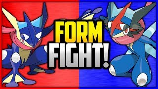 Greninja vs AshGreninja  Pokémon Form Fight [upl. by Nwahsiek495]