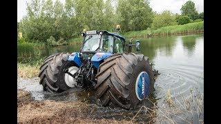 New Holland Sea Horse dives into lake  ONBOARD [upl. by Sikes]