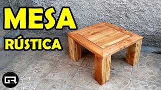 COMO HACER UNA MESA RATONA RUSTICA MADERA RECICLADA COFFEE TABLE WOOD [upl. by Braun]