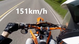 KTM EXC 125 0100kmh and Top Speed [upl. by Dira125]