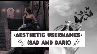 Aesthetic Usernames for Instagram  Sad and Dark Usernames  AESTHLOVE [upl. by Emad]