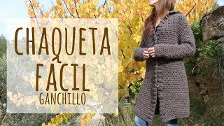 Tutorial Chaqueta o Abrigo Fácil y Rápido Ganchillo  Crochet [upl. by Aliab548]