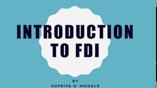 Introduction to FDI [upl. by Infield]