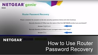 How to use the Router Password Recovery feature  NETGEAR [upl. by Ateekan]