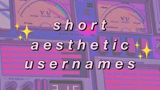 short aesthetic usernames 2020✨ [upl. by Onihc]