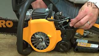 Poulan Chainsaw Repair  How to Replace the Carburetor [upl. by Najram]