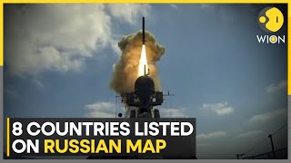 RussiaUkraine war Russian TV shows map where Putin could deploy missiles  World News  WION [upl. by Cnahc]