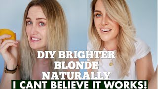 DIY HOW TO LIGHTEN HAIR NATURALLY WITH NO BLEACH [upl. by Nester]