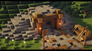 How to build a Mine Entrance Minecraft [upl. by Anitsirhk]