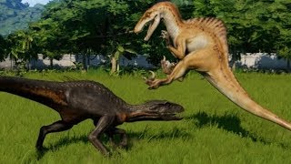 Spinoraptor vs Velociraptor Indoraptor Indominus TRex Spinosaurus amp Stegoceratops 1080p 60FPS [upl. by Dasa370]