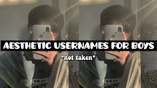 AESTHETIC USERNAMES FOR BOYS 🎇 [upl. by Tabbitha]