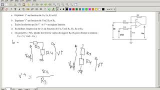 Exercice amplificateur opérationnel régime linéaire 2 [upl. by Cynthla]