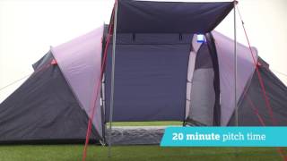 Halfords 4 Person Tunnel Tent  Dark Blue  Halfords UK [upl. by Havot354]