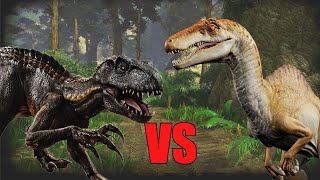 Indoraptor vs Spinoraptor  SPORE [upl. by Analrahc]