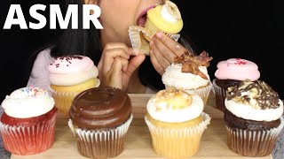 ASMR ASSORTED CUPCAKES Eating Sounds and Whispering MUKBANG Pattys Cakes and Desserts [upl. by Lamarre]