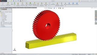 SolidWorks tutorial Rack And Pinion [upl. by Diandre376]