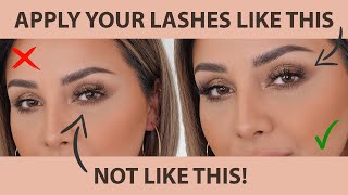 EASY WAY TO APPLY FALSE EYELASHES 2021  NINA UBHI [upl. by Dublin]