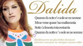 Dalida  O sole mio  Paroles Lyrics [upl. by Purpura]