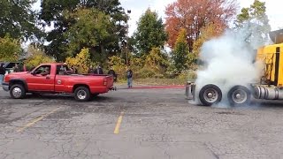 Semi vs Chevy Dually Tug of War [upl. by Lorna]