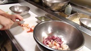 Making Raos Signature Seafood Salad  Caesars Palace Las Vegas [upl. by Johathan]