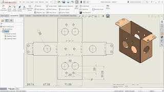 Solidworks Tutorial Sheet metal drawings [upl. by Nosnek233]