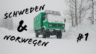 Mit dem Camper im Winter an den Polarkreis – Start unserer Reise Schweden und Norwegen  1 [upl. by Sherwynd]