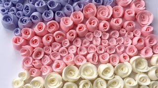 How To Make Royal Icing Roses [upl. by Velick]