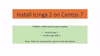 Icinga2 Part 1  How to Install icinga 2 and icingaweb 2 on CentOS 7 icingaweb2 [upl. by Dauf879]